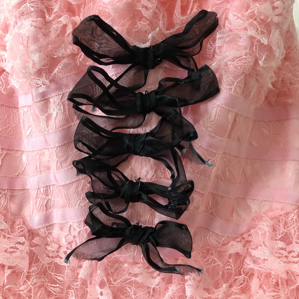 Pink Ruffled Halter Party Dress - Picture 4 of 7